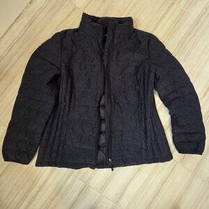 HeatKeep Jacket Womens HeatherGrey Down Puffer Packable Lightweight Jkt Size L/G